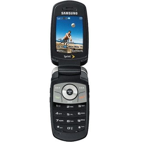 Samsung Sph M300 Black Good Used Sprint Flip Cell Phone