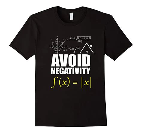 Funny Avoid Negativity T Shirt Math Nerd Geek Student Teach Fashion Men