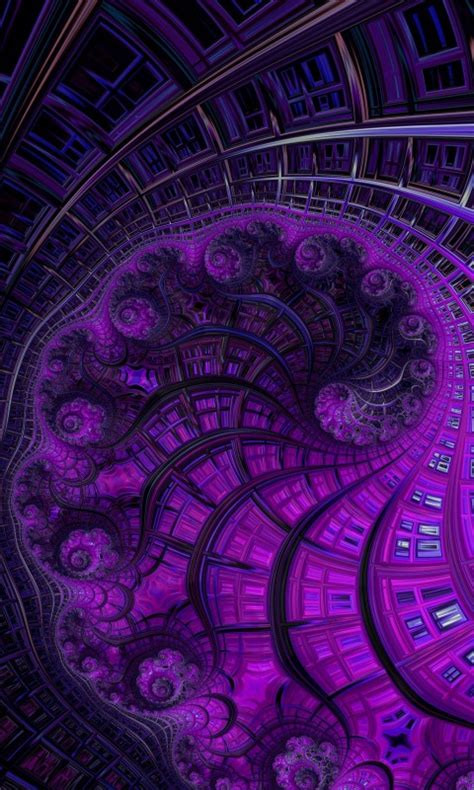 Purple Lines Fractal Spiral Abstraction Trippy 4k Hd Trippy Wallpapers