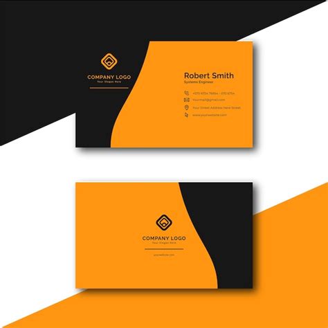 Premium Vector Modern Business Card Template With Abstract Shapes