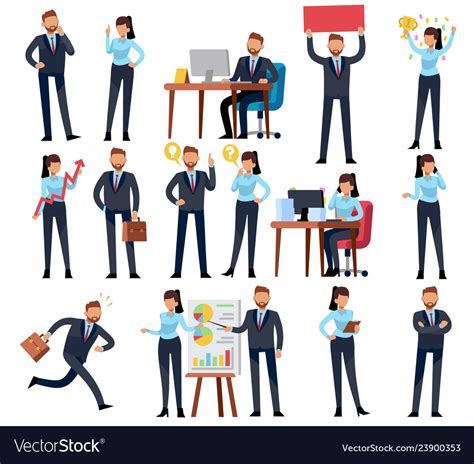 Cartoon Business Persons Businessman Professional Vector Image