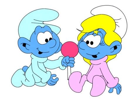 Image Baby Smurf And Smurfette Smurfs Fanon Wiki Fandom