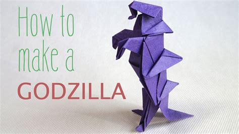 How To Fold A Paper Godzilla Origami Godzilla Youtube