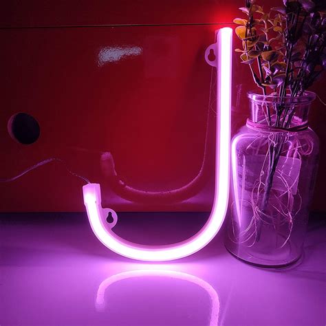 Jywj Pink Letter Neon Signsusb Or 3 Aa Battery Powered