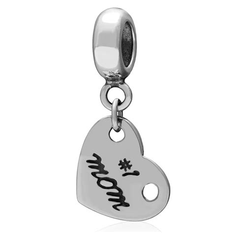 Mother S Day Gift Sterling Silver Mom Pendant Charm Bead Fit For