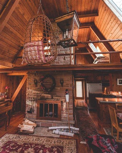 Loving The Inside Of This Cabin Phot A Frame House Cabin Homes A