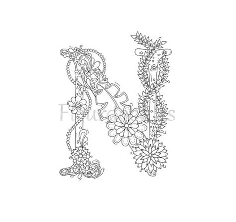 Ii▻kniffelblock zum ausdrucken, kniffel pdf, kniffel vorlage zum ausdrucken kniffelblock, kniffelblätter zum ausdrucken gratis, kniffelblock downloa. Items similar to adult coloring page - floral letters, alphabet N, hand lettering, printable ...