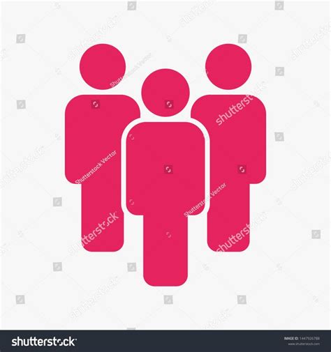 People Vector Icon Person Symbol Work Group Team Persons Crowd