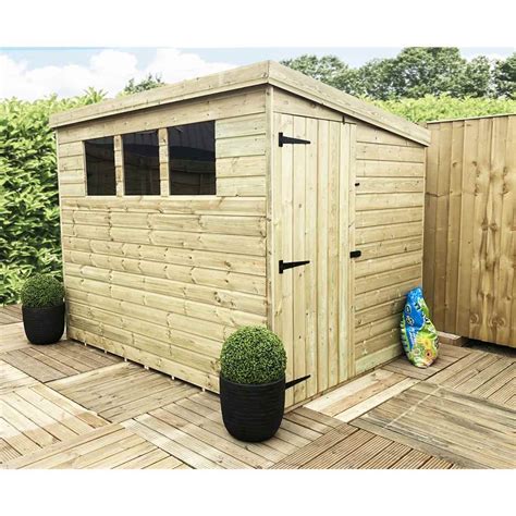 Aston Pent Sheds Bs 7ft X 5ft Pressure Treated