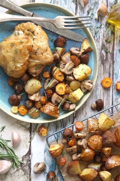 Kippendijen met aardappels uit de oven Chickslovefood