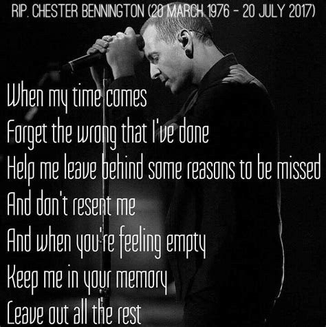 Linkin Park Chester Chester Bennington Quotes Chester Bennington