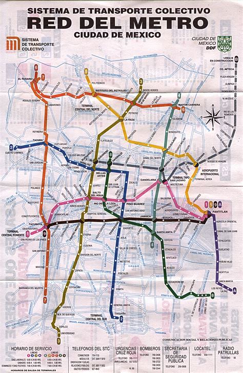 Mapa Metro De La Ciudad De Mexico Lineas