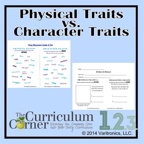 Physical Traits vs. Character Traits - The Curriculum Corner 123