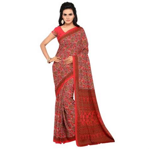 unstiched formal wear and events printed uniform saree 6 3 m with blouse piece rs 575 id