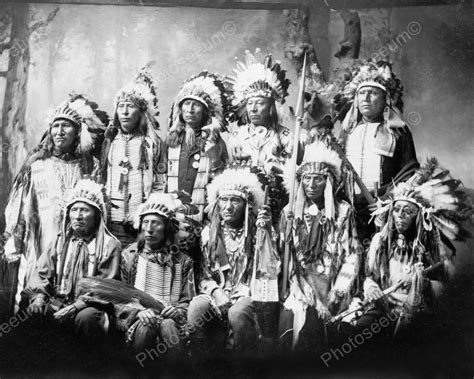 Sioux Chiefs 1899 Vintage 8x10 Reprint Of Old Photo Photoseeum Native American Pictures