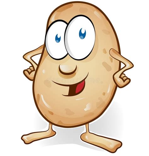 Potato Cartoon Images Cartoon Potato On White Background Stock Vector