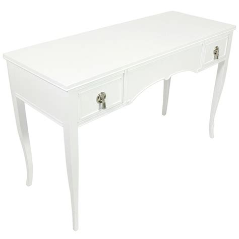 Elegant White Lacquer Desk With Nickel Hardware White Lacquer Desk