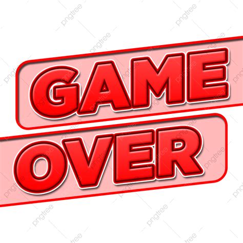 Game Over Hd Transparent Red Pink Game Over Banner Design Vector Game