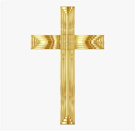 Christian Cross Png Gold Cross No Background 446x720 Png Download