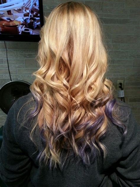 Just A Touch Of Purple Dip Dye Long Hair Styles Hair