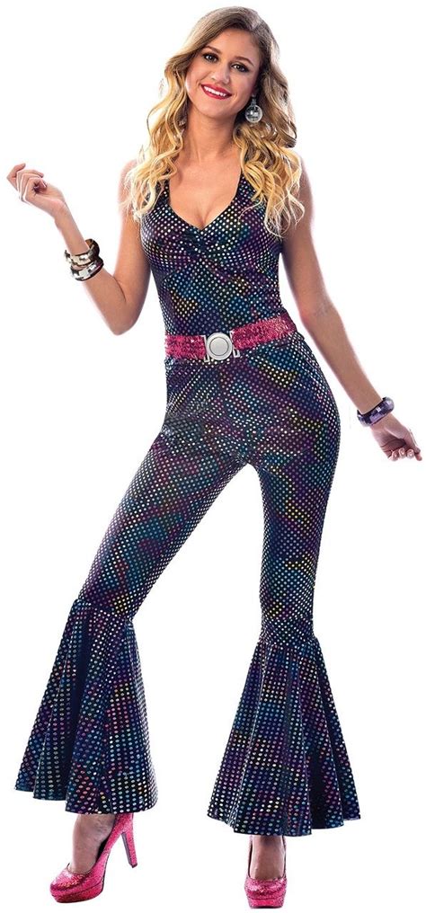 Ladies 70s Disco Diva Fancy Dress Costume In 2020 Fancy Dress