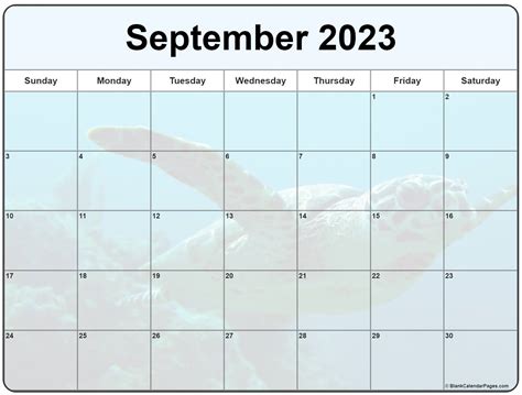 Collection Of September 2023 Photo Calendars With Image Filters