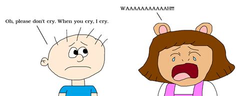 Here is a picture of tommy pickles crying because joe alaskey, the voice of grandpa lou passed away due to cancer. Tommy Telling D.W. Not to Cry by MikeJEddyNSGamer89 on ...
