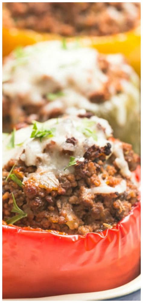 Some dishes never go out of fashion and we thought this 80's dinner party favourite was due for we have chosen to go down the vegetarian route for the stuffed peppers in this recipe and have chosen to take them in a mediterranean direction in. Keto Stuffed Peppers - Italian Style | Keto stuffed peppers, Stuffed peppers, Calories in peppers
