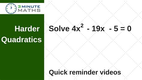 Factorising Harder Quadratics Gcse Maths Level Youtube