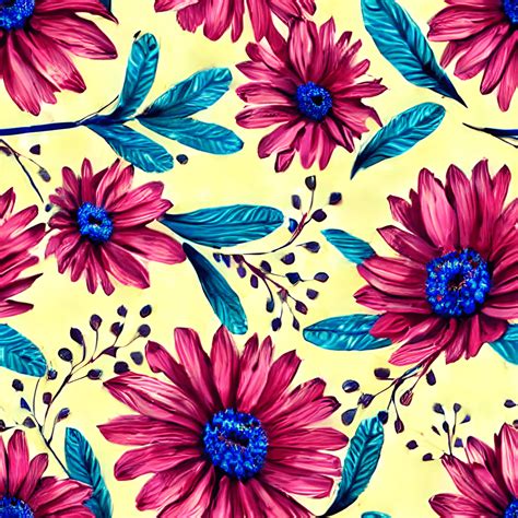 Bold And Vibrant Floral Pattern Graphic · Creative Fabrica