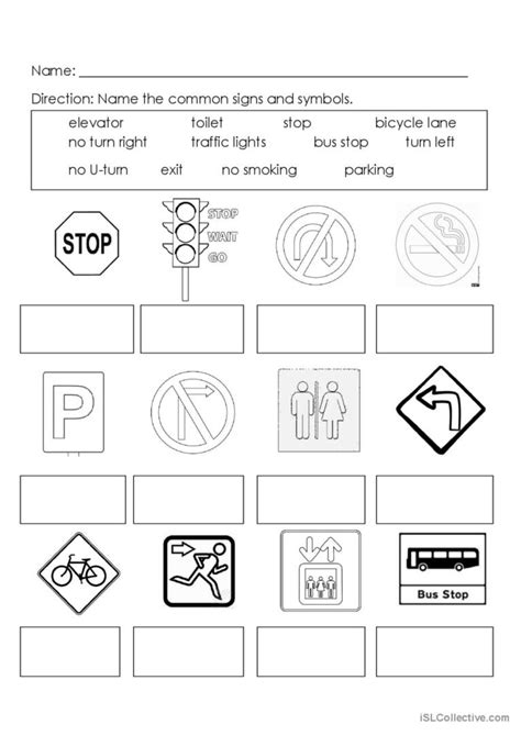Signs And Symbols English Esl Worksheets Pdf Doc