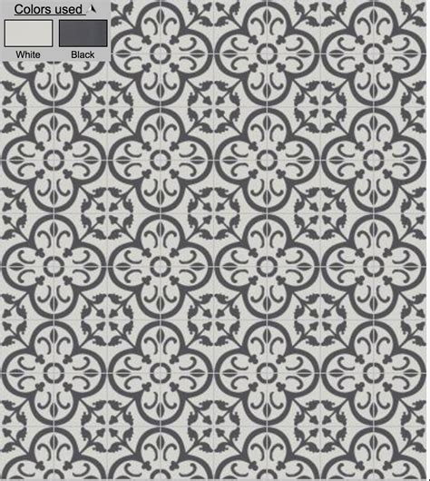 Granada Tile Companys Normandy Cement Tile In Black And White Cement