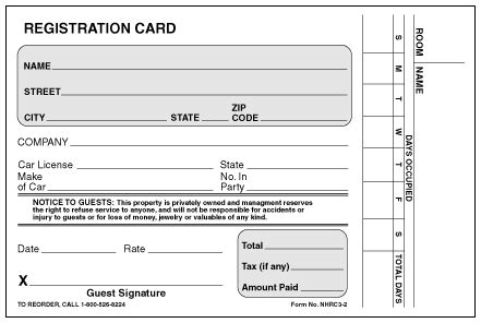 Early birds also get gift vouchers worth $150. 4x6 Registration Card; 1-sided; 500/pk., : National ...