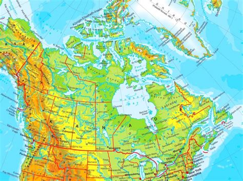 Physische Landkarte Von Kanada Hot Sex Picture