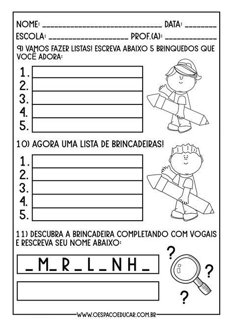 Dia Da Infância Sequência Com Tema Infância Para Alunos Em