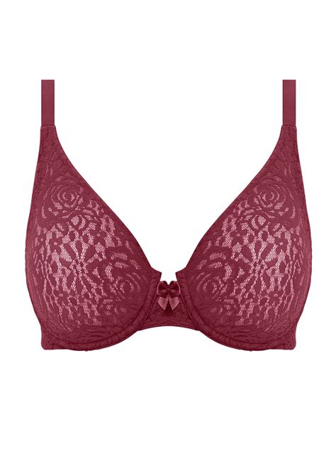 Wacoal Halo Lace Moulded Underwire Bra Zinfandel Undies Unlimited