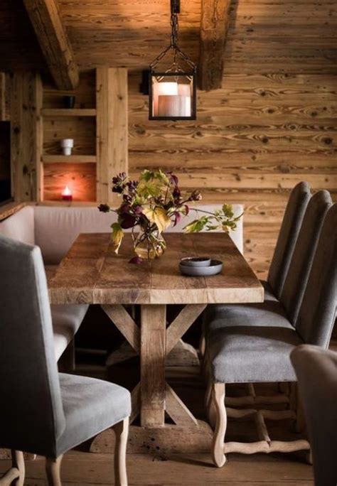37 Warm Cozy Rustic Dining Room Designs For Your Cabin
