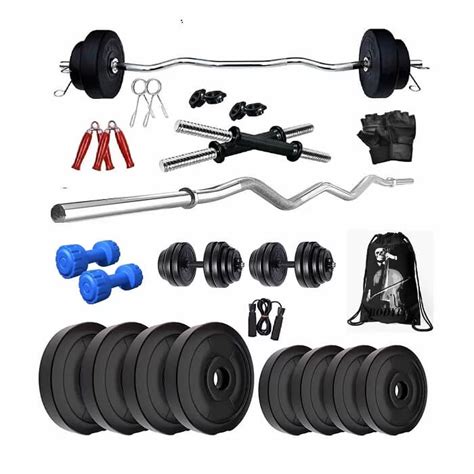 Buy Bodyfit 50kg Weight Plates 2x14 Drods Home Gym Dumbbell Exercise