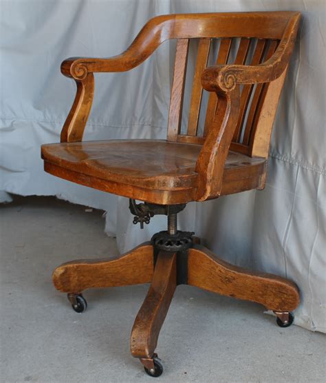 Bargain John S Antiques Antique Oak Swivel Office Chair With Arms