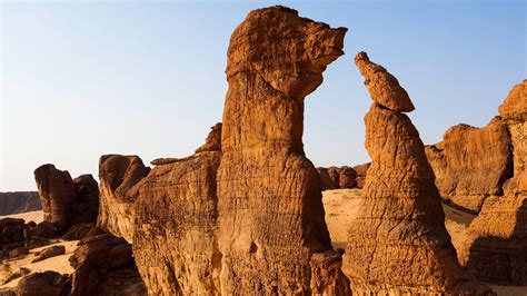 Dunes And Sandstone Monoliths Archei Sector Ennedi Massif Southern