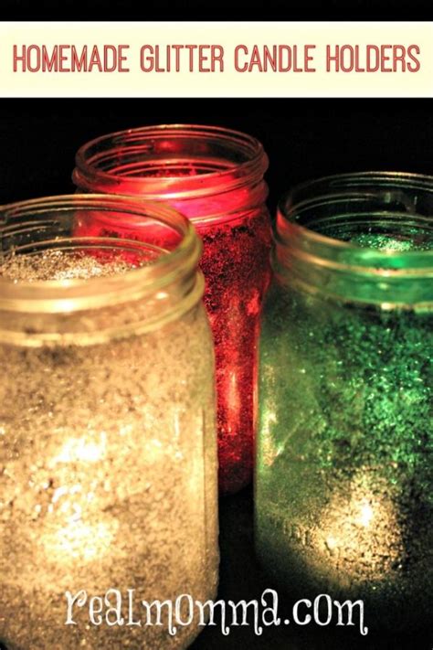 Diy Glitter Candle Holders Real Momma