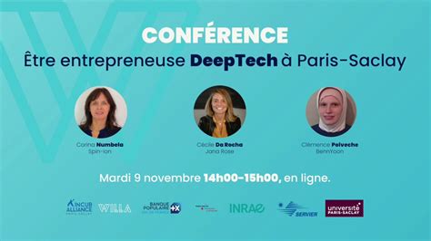 Webinaire Etre Entrepreneuse Deeptech à Paris Saclay Youtube
