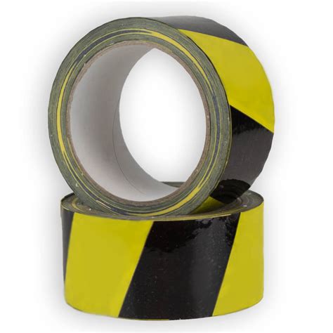 Hazard Warning Tape Black And Yellow Springpack