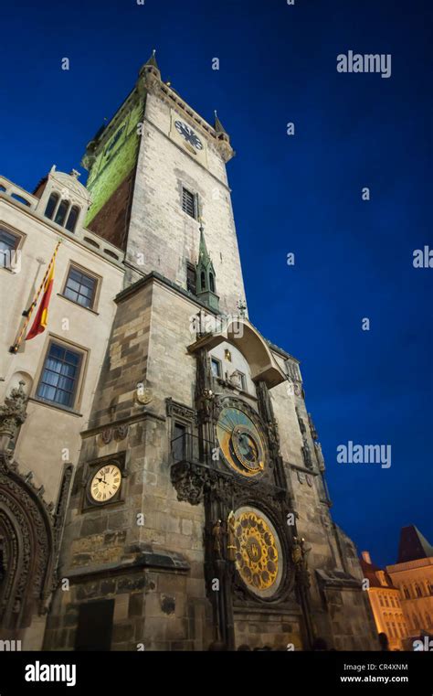 Old Town Hall Tower With The Astronomical Clock Prague Bohemia Czech