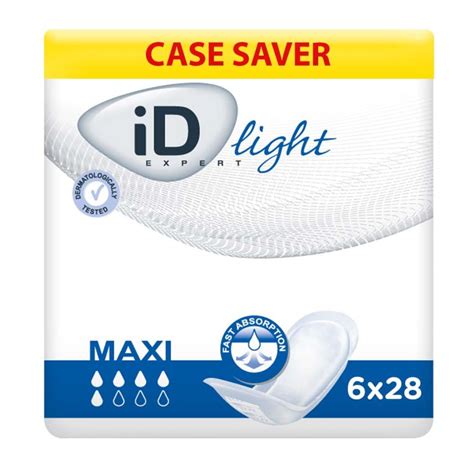 Id Expert Incontinence Id Expert Light Maxi Case 6 Packs Of 28