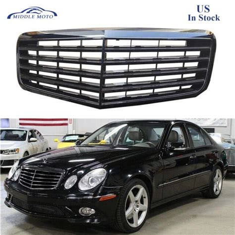 Gloss Black E63 Amg Style Front Grille Grill For Mercedes W211 E320