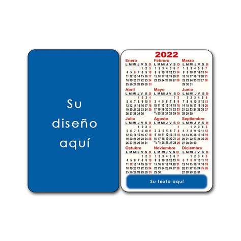 Calendario Bolsillo Personalizable Lote De 100 Unidades