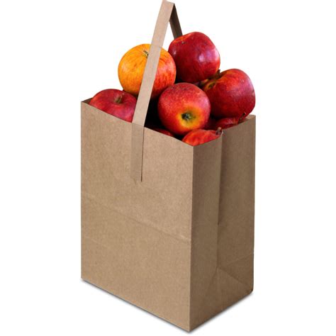 8 X 525 X 10 Natural Brown Kraft 1 Peck Paper Apple Produce Bags