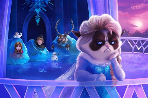 Grumpy Cat Elsa Frozen Fan Art Popsugar Love Sex Photo