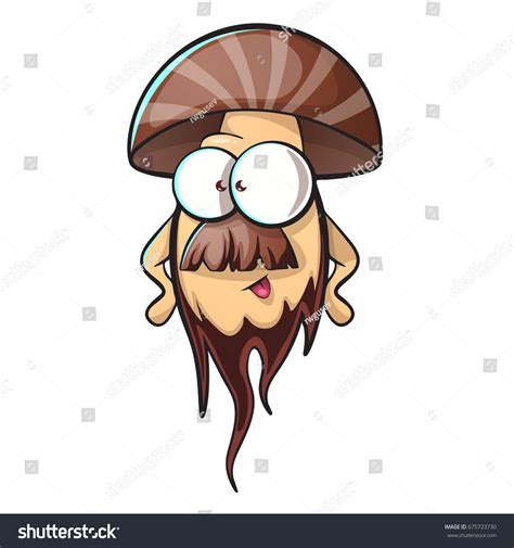 Cartoon Mushroom Beard Vector Eps 10 Stock Vector Royalty Free 675723730 Shutterstock